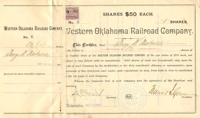 Western Oklahoma Railroad Co.